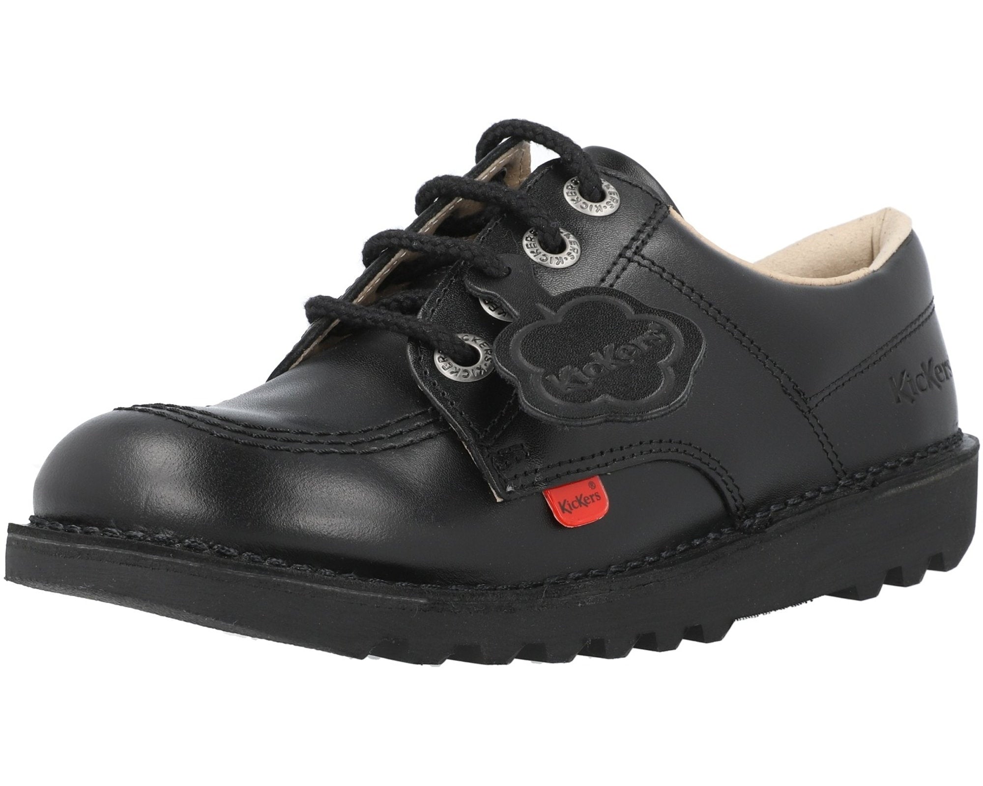 Kickers Kick Lo Black School Shoes