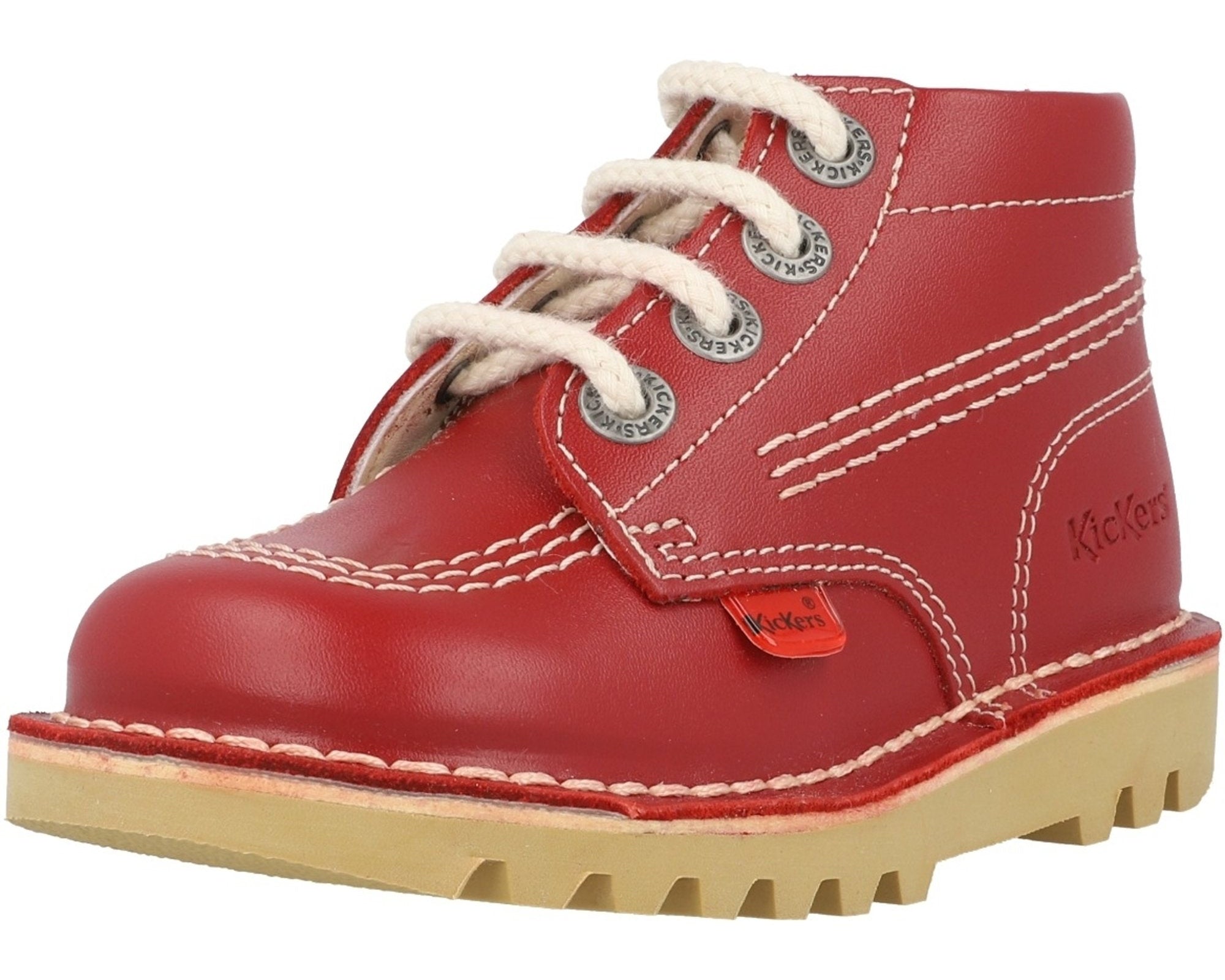 Kickers Kick Hi Red Zip Boots