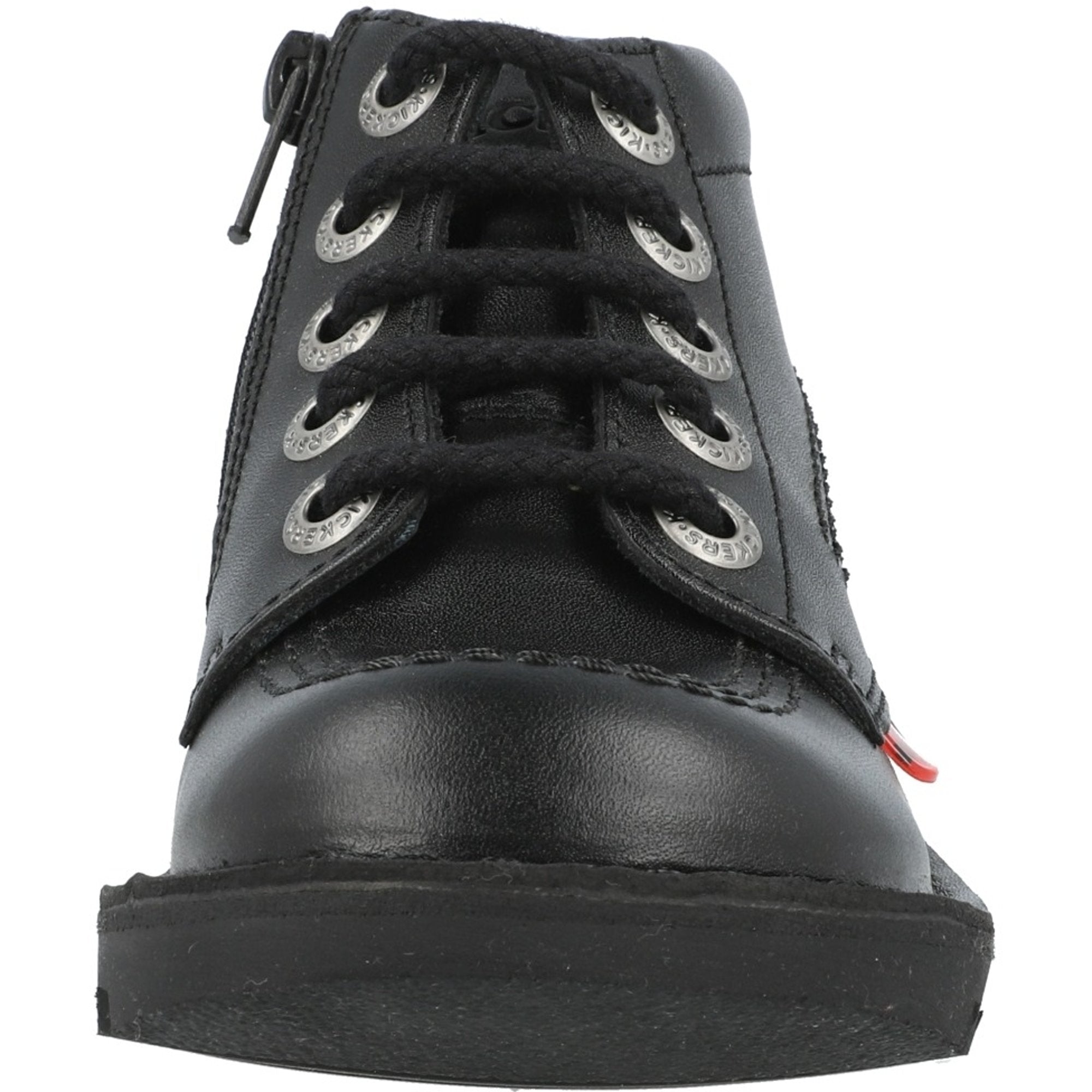 Kickers Kick Hi Zip Black School Shoes