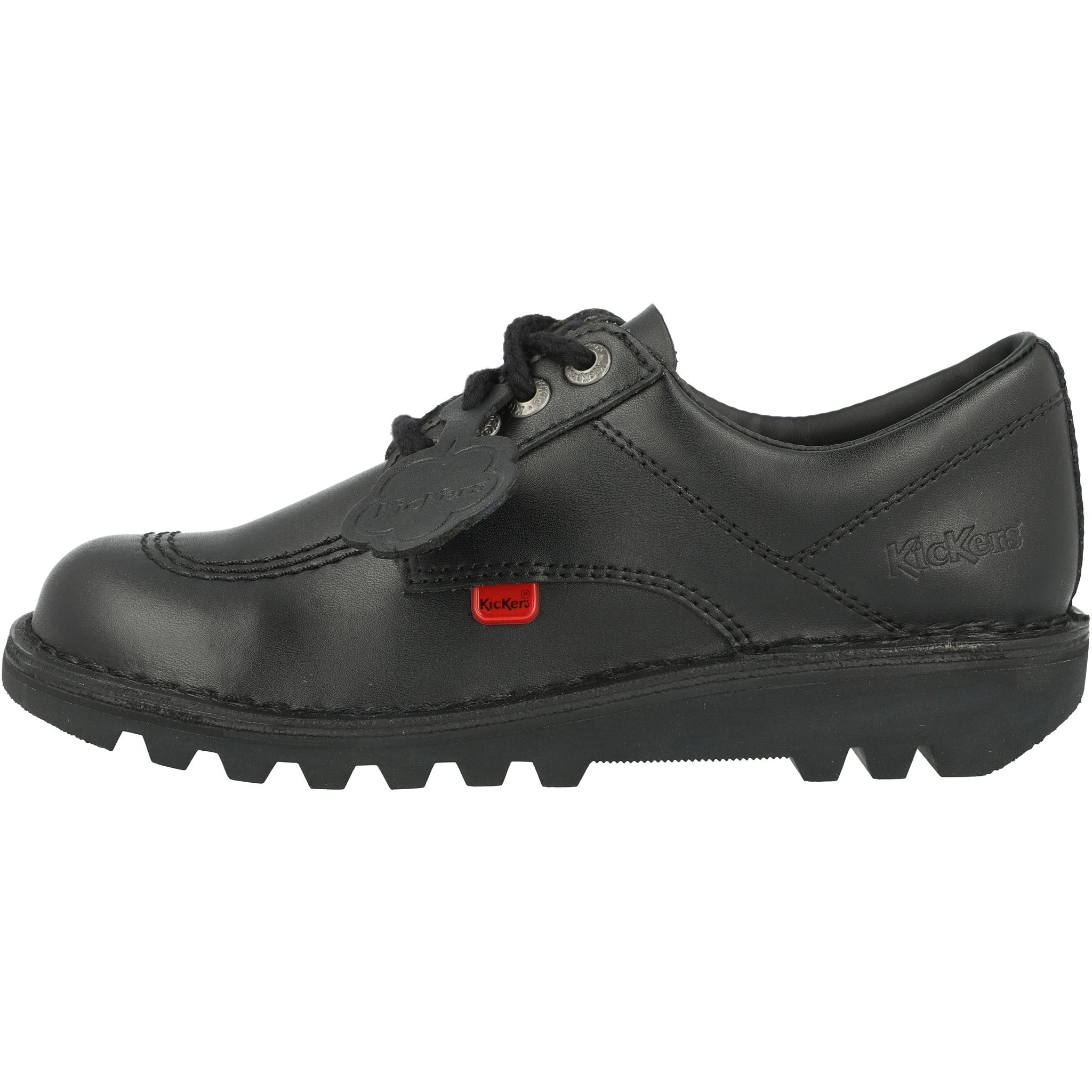 Kickers Kick Lo Black Leather Shoes