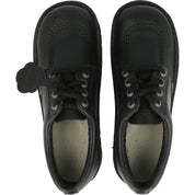 Kickers Kick Lo Black Leather Shoes