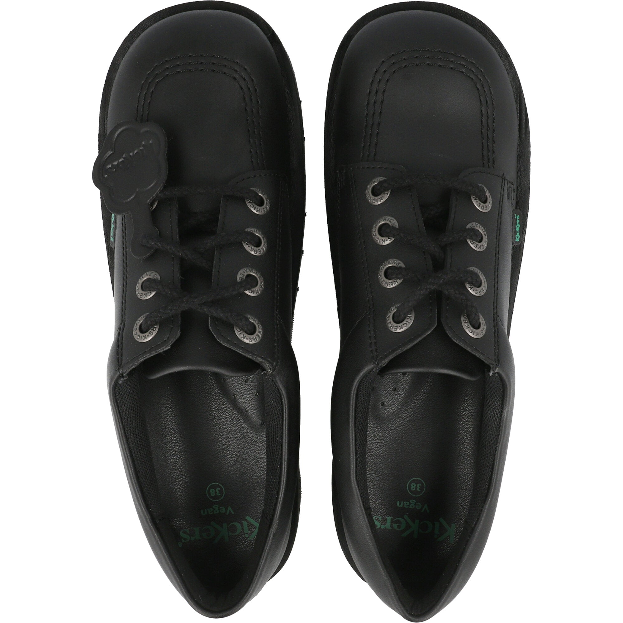 Kickers Kick Lo Vegan Black School Shoes