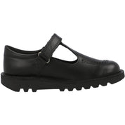 Kickers Kick T Bar Black Shoes