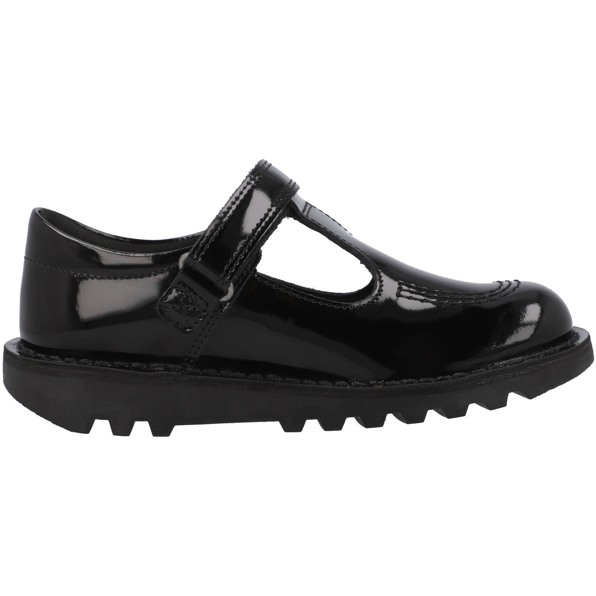 Kickers Kick T-bar Black Shoes