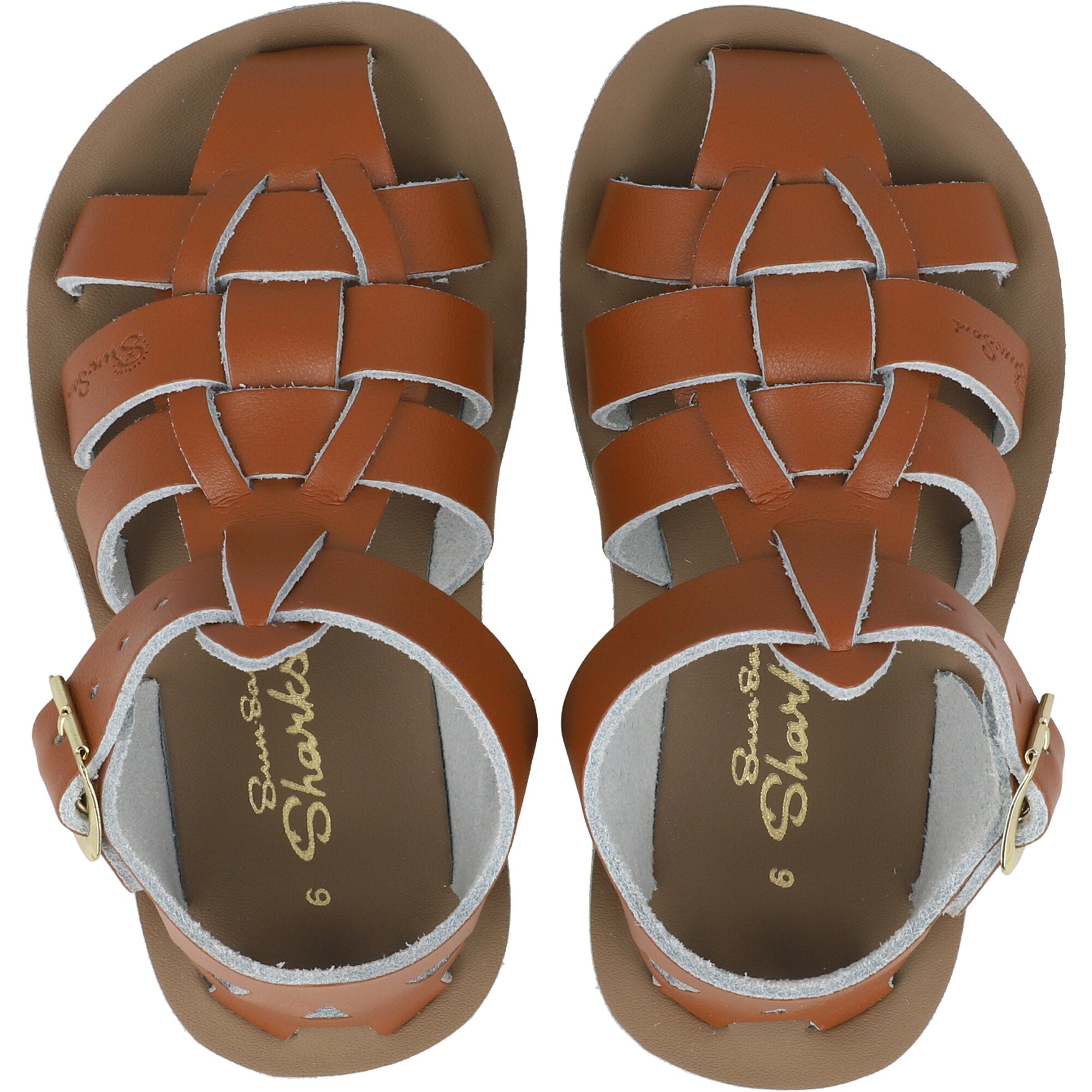 Salt-Water Sun-San Shark Tan Sandals