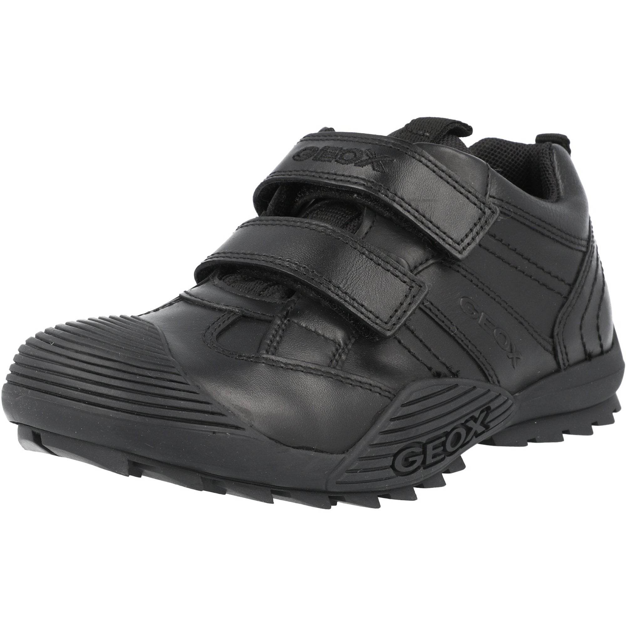 Geox J Savage Black School Shoes