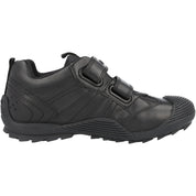 Geox J Savage Black School Shoes