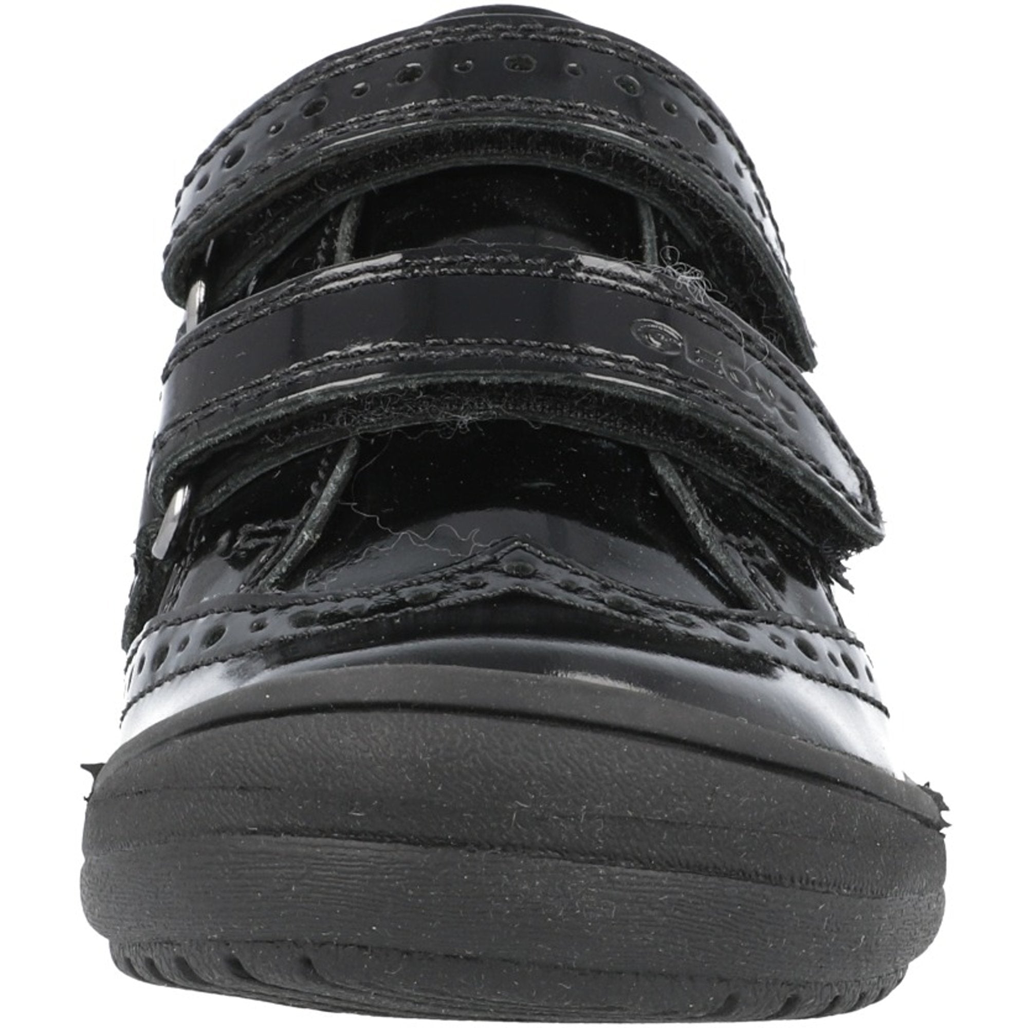 Geox J Hadriel G Black School Shoes