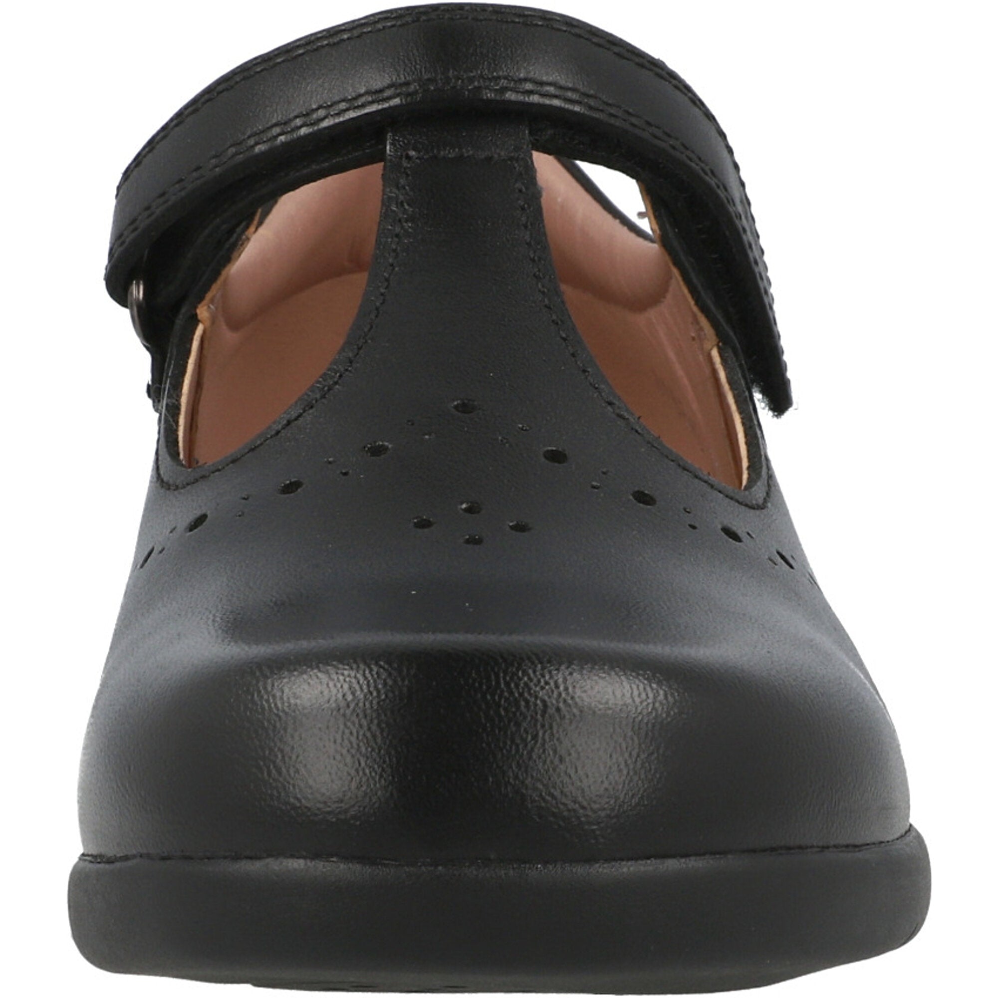 Geox Naimara Black T-Bar School Shoes