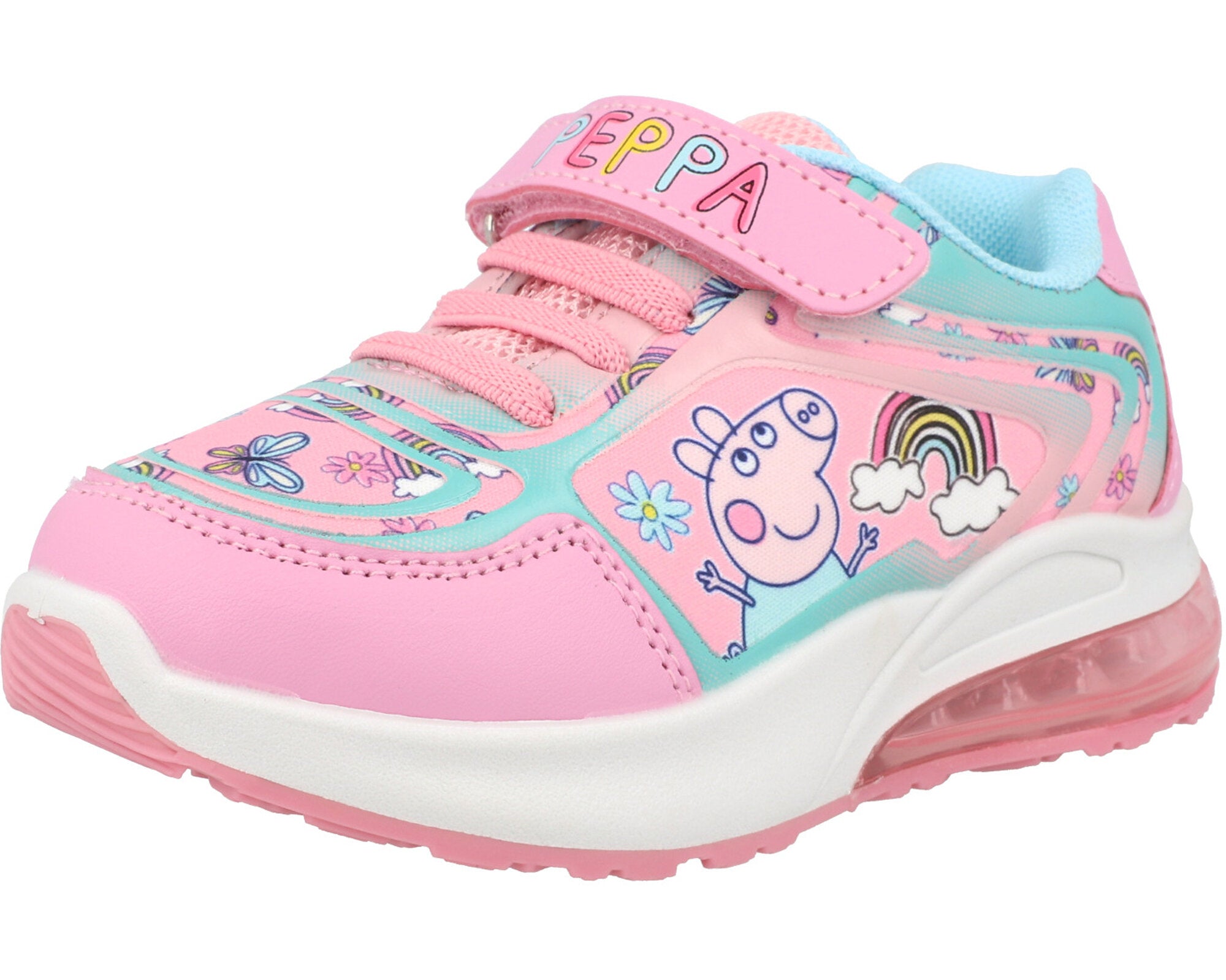 Peppa Pig Pink Lights Emboss Trainers