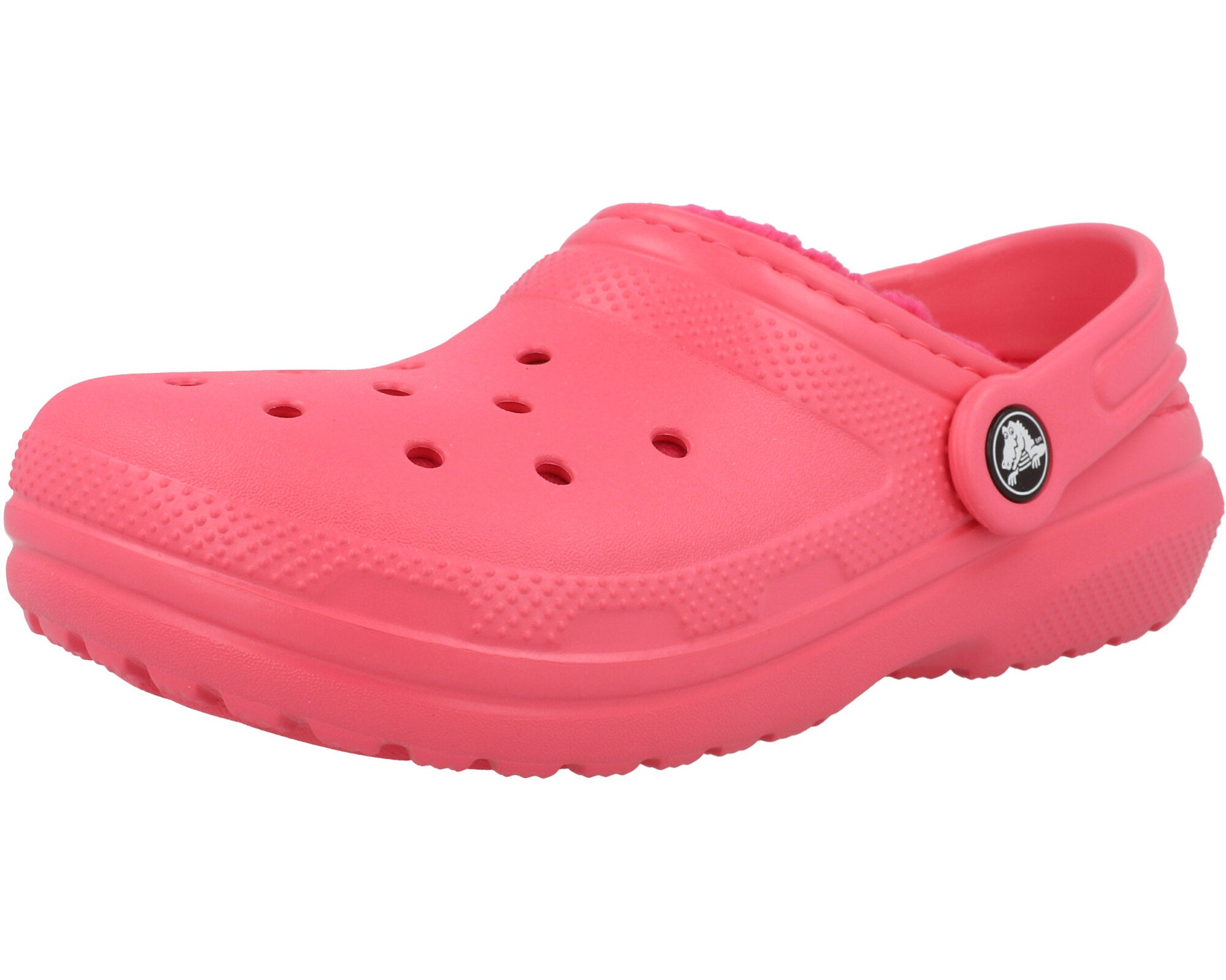 Crocs Kids Classic Hyper Pink Lined Clog