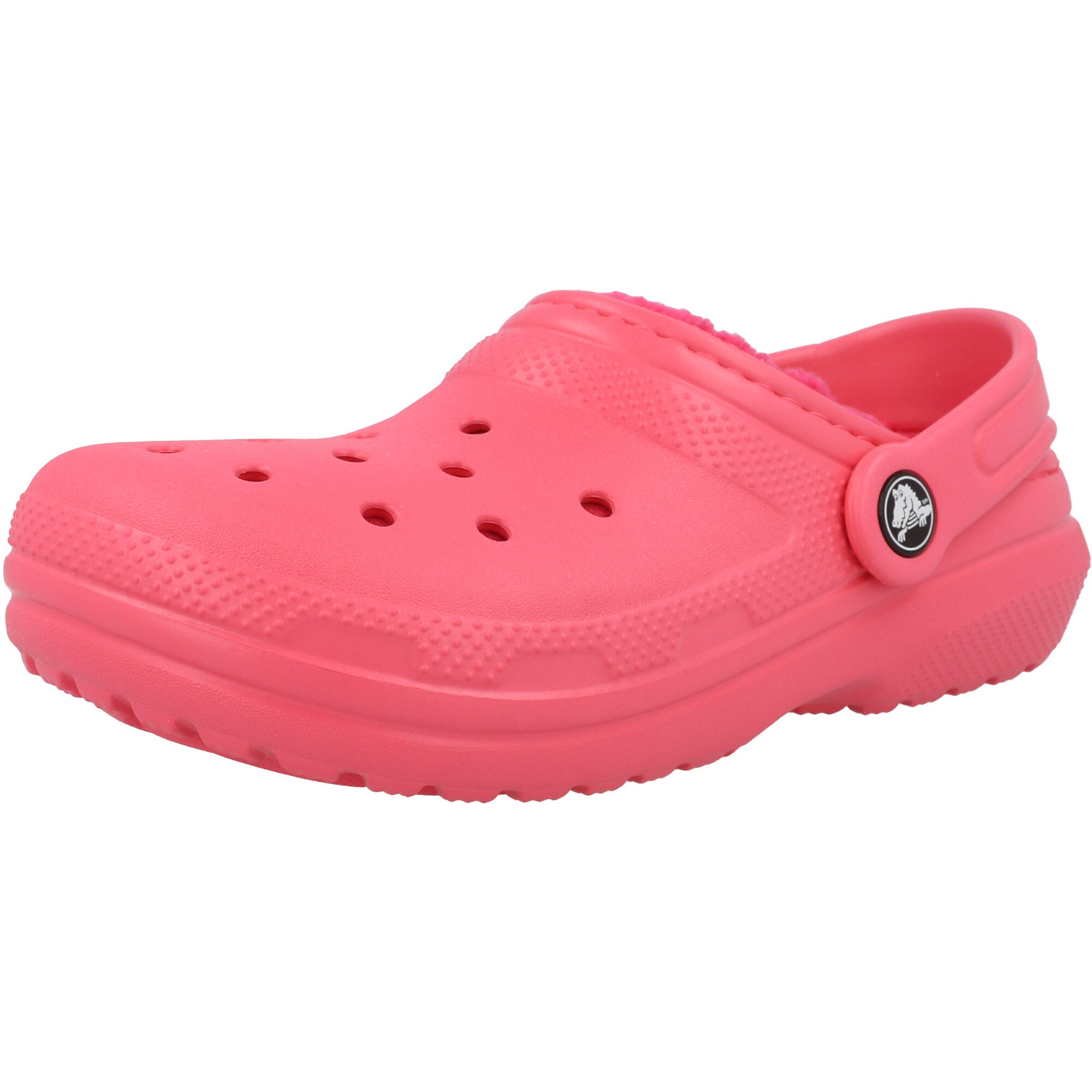 Crocs Kids Classic Hyper Pink Lined Clog