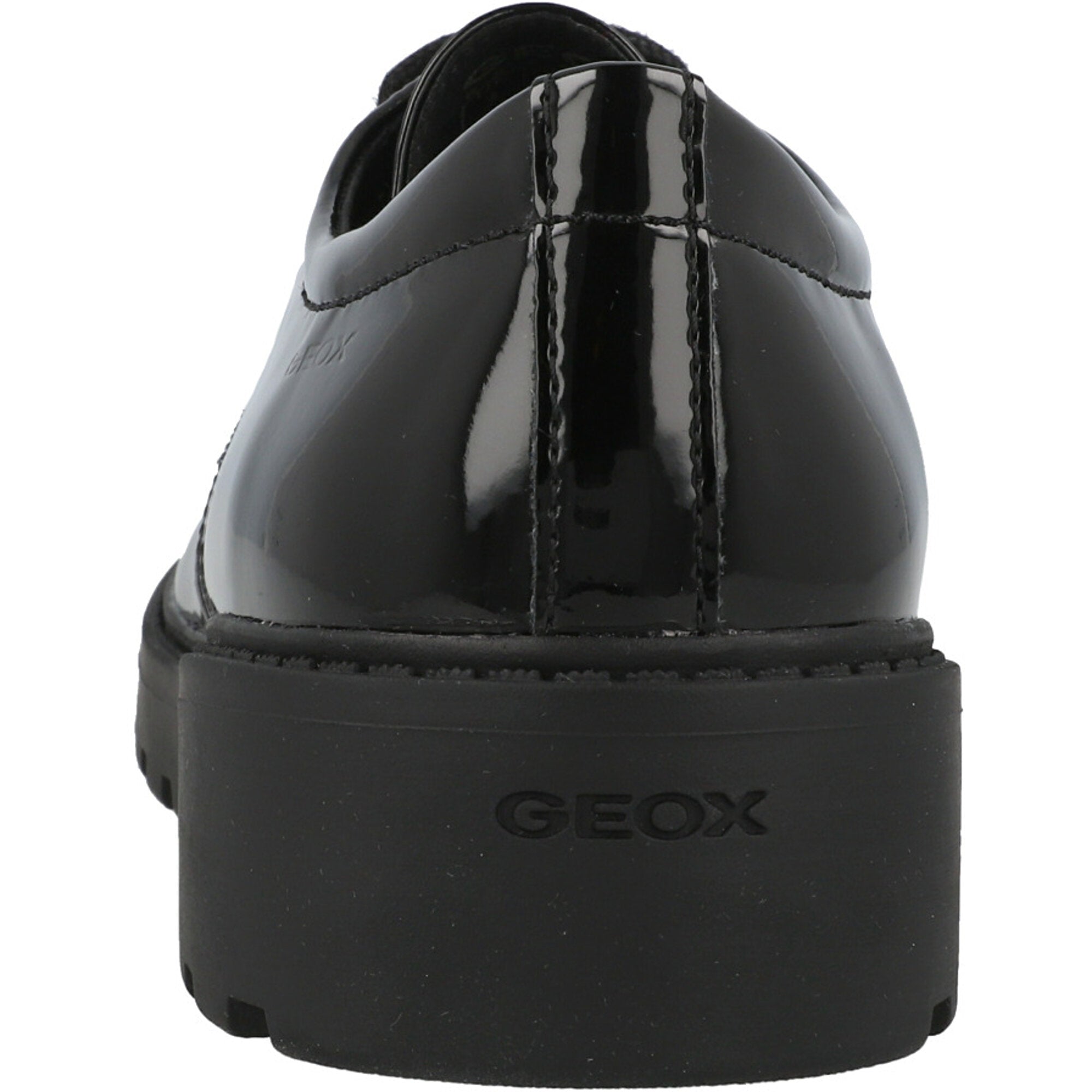 Geox Casey Black School Shoes