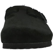 Birkenstock Boston Fur Black Clogs