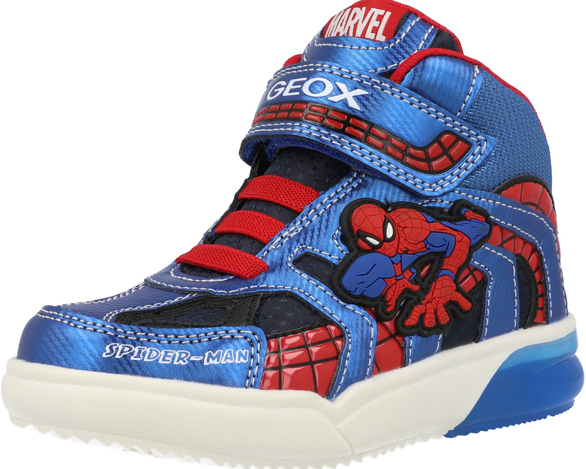 Geox Grayjay Navy Spider-Man Mid-Cut Trainers