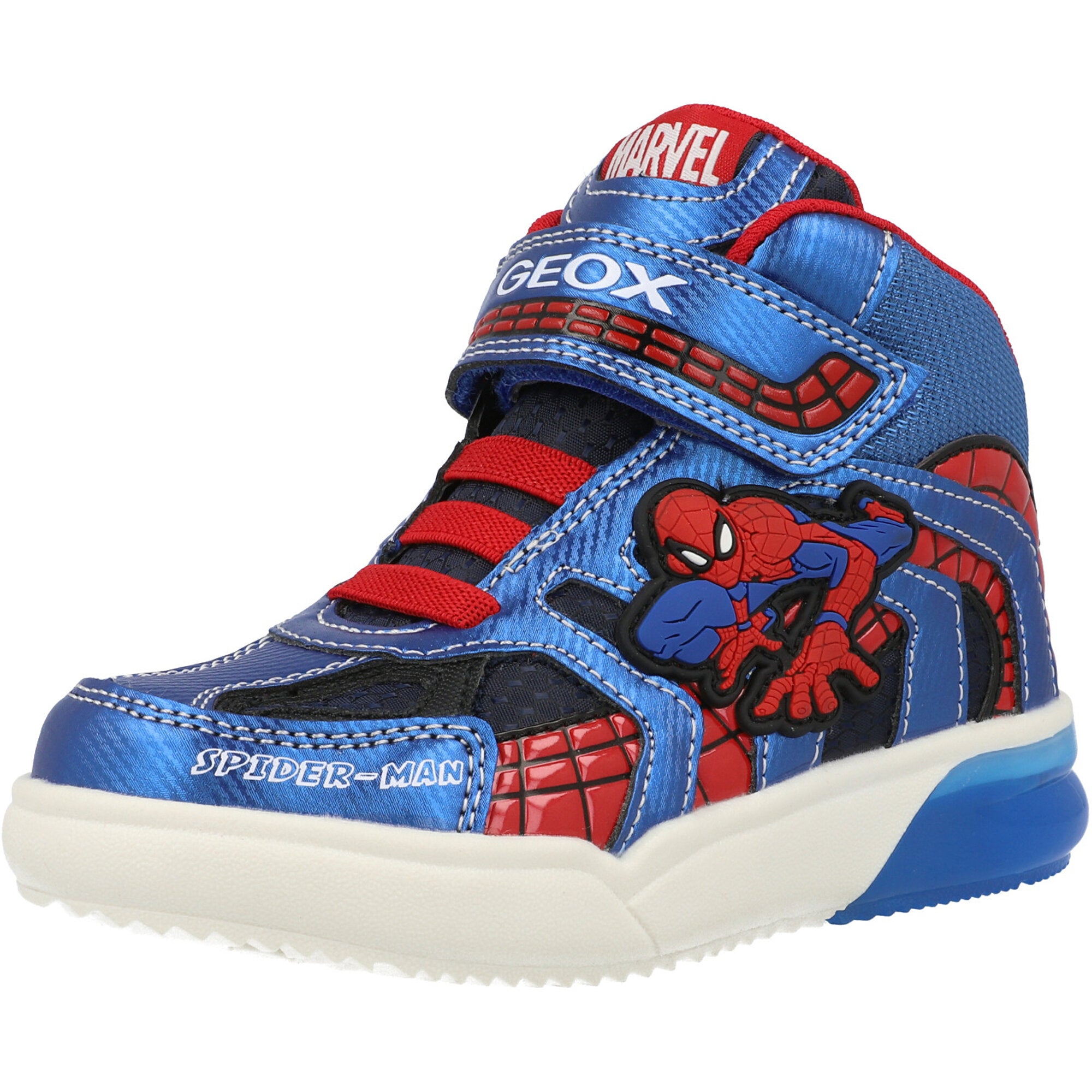 Geox Grayjay Navy Spider-Man Mid-Cut Trainers