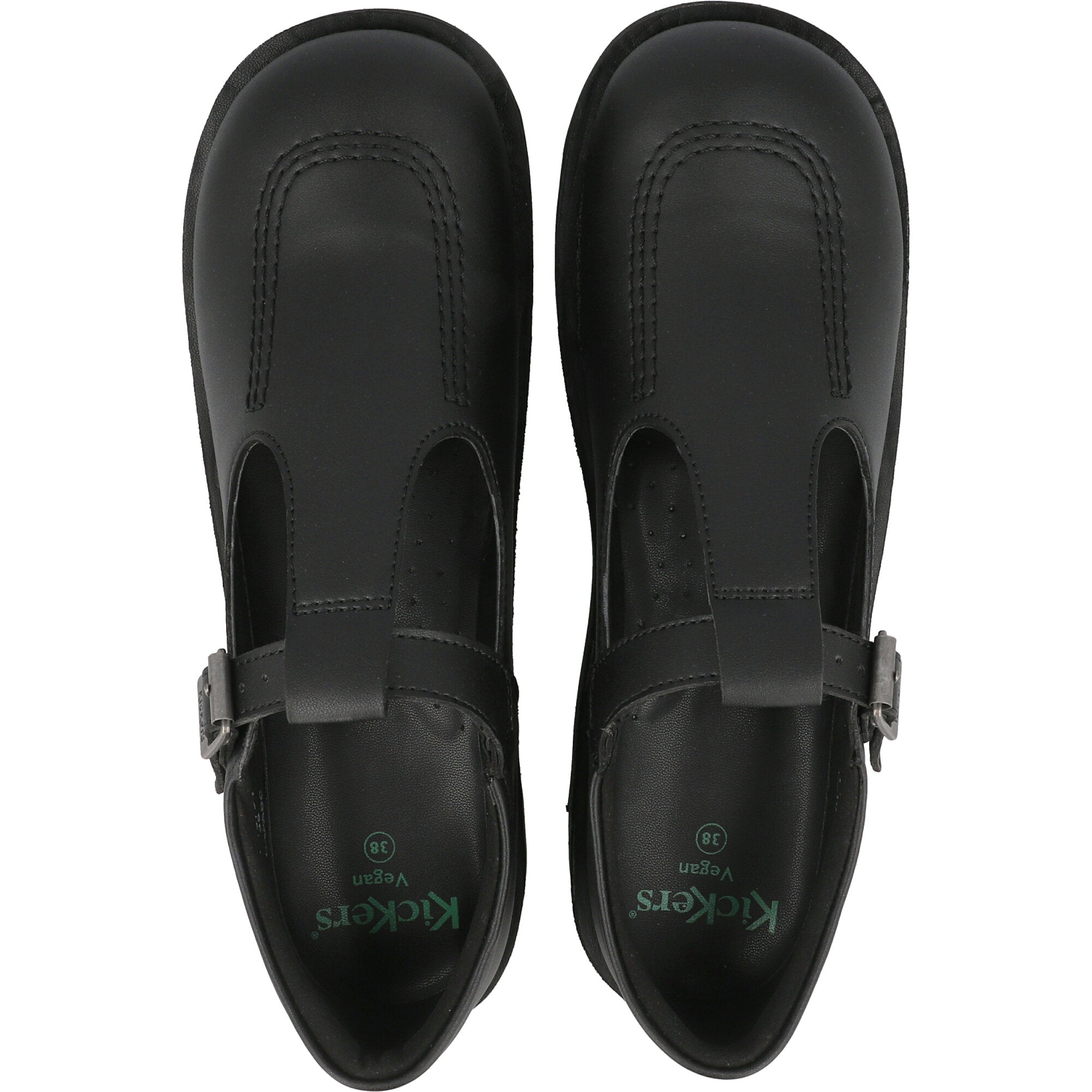 Kickers Kick T Vegan Black School Shoes