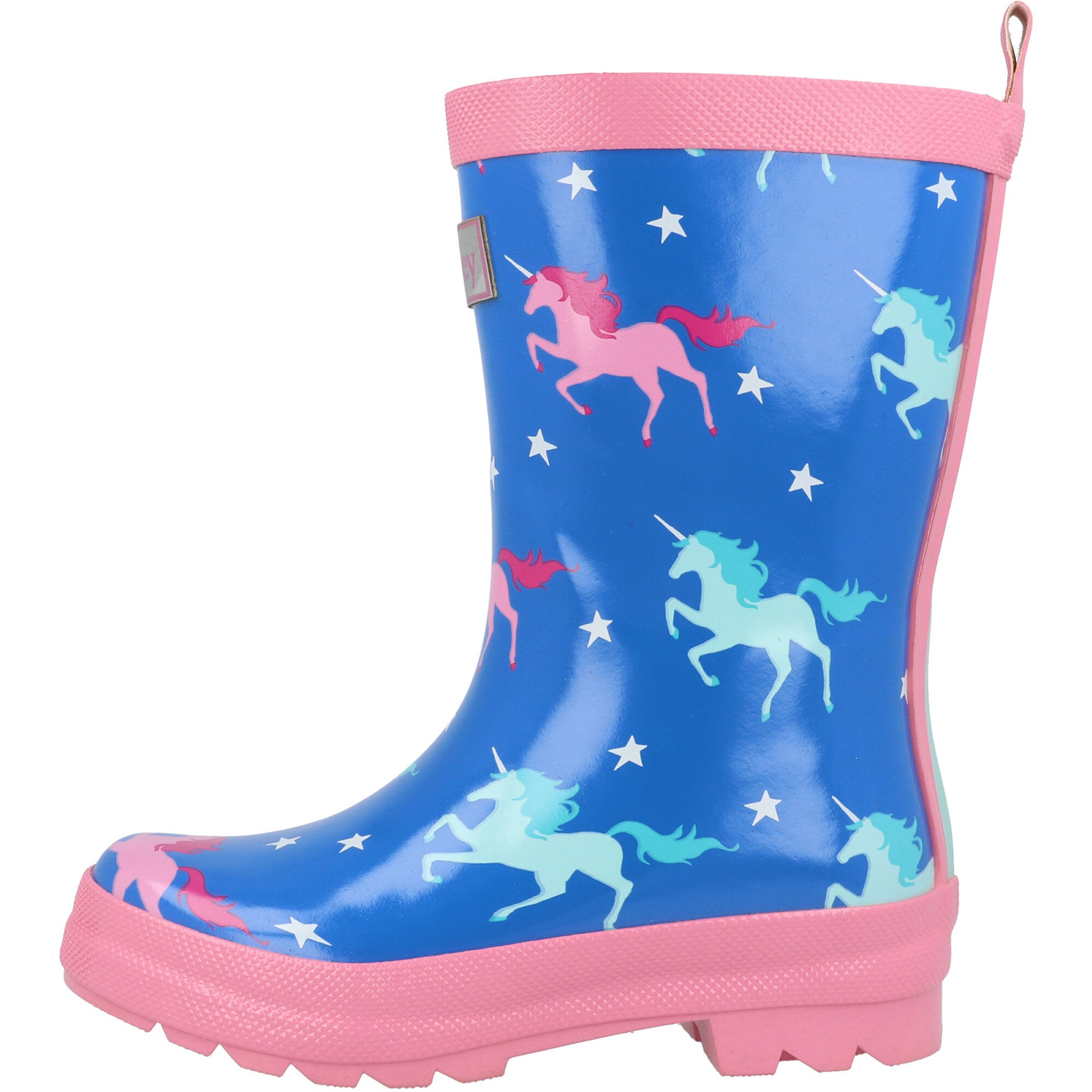 Hatley Twinkle Unicorns Shiny Rain Boots Daphne Blue