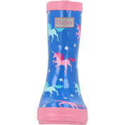 Hatley Twinkle Unicorns Shiny Rain Boots Daphne Blue