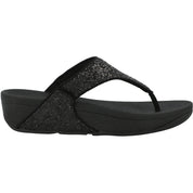 FitFlop Lulu Glitter Black Toe-Thongs