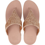 FitFlop Lulu Glitter Toe-Thongs Rose Gold