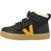 Veja V-10 Mid Black Leather Trainers