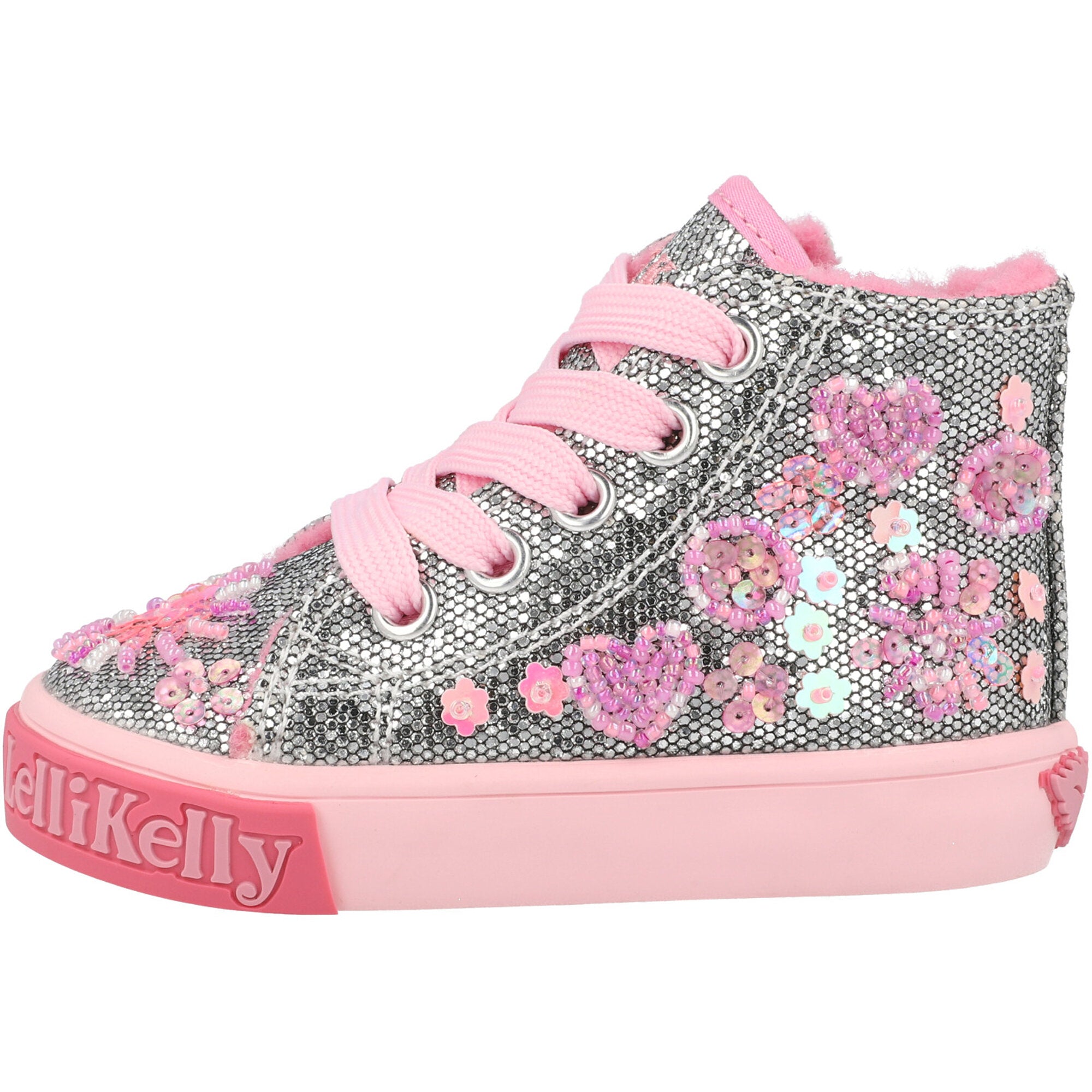 Lelli Kelly Dafne Silver Mid-Top Trainers