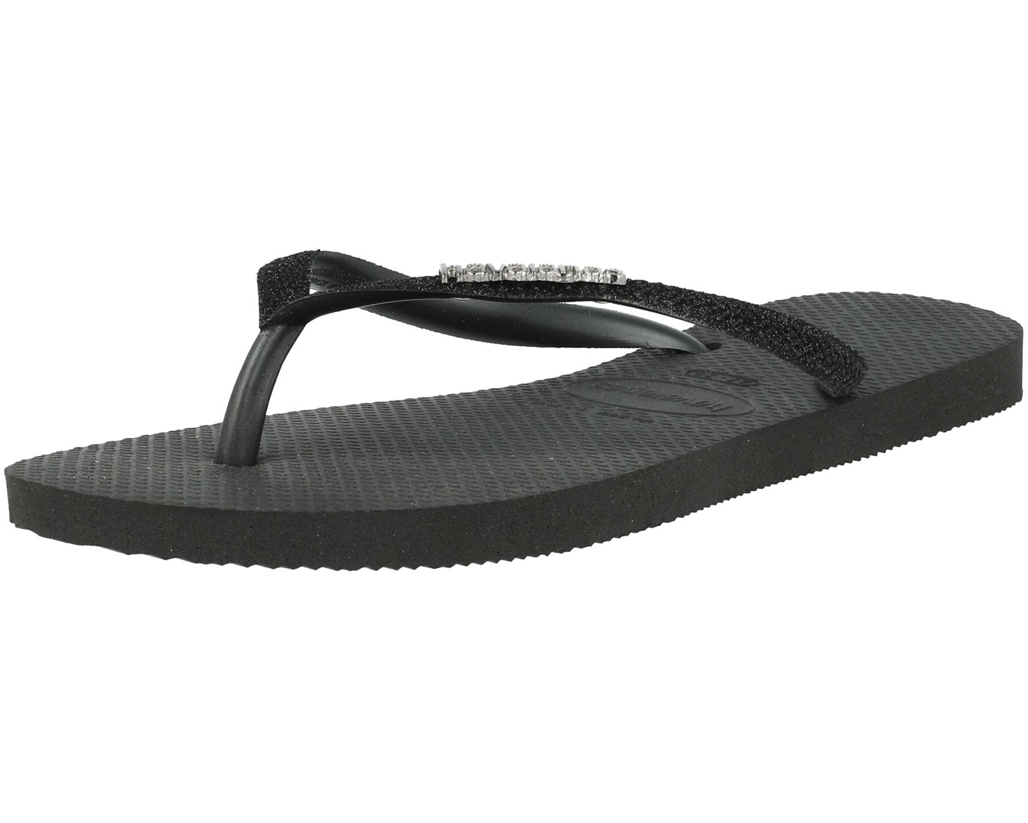 Havaianas Slim Glitter Black Flip Flops