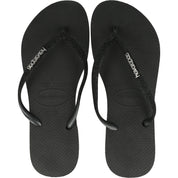 Havaianas Slim Glitter Black Flip Flops