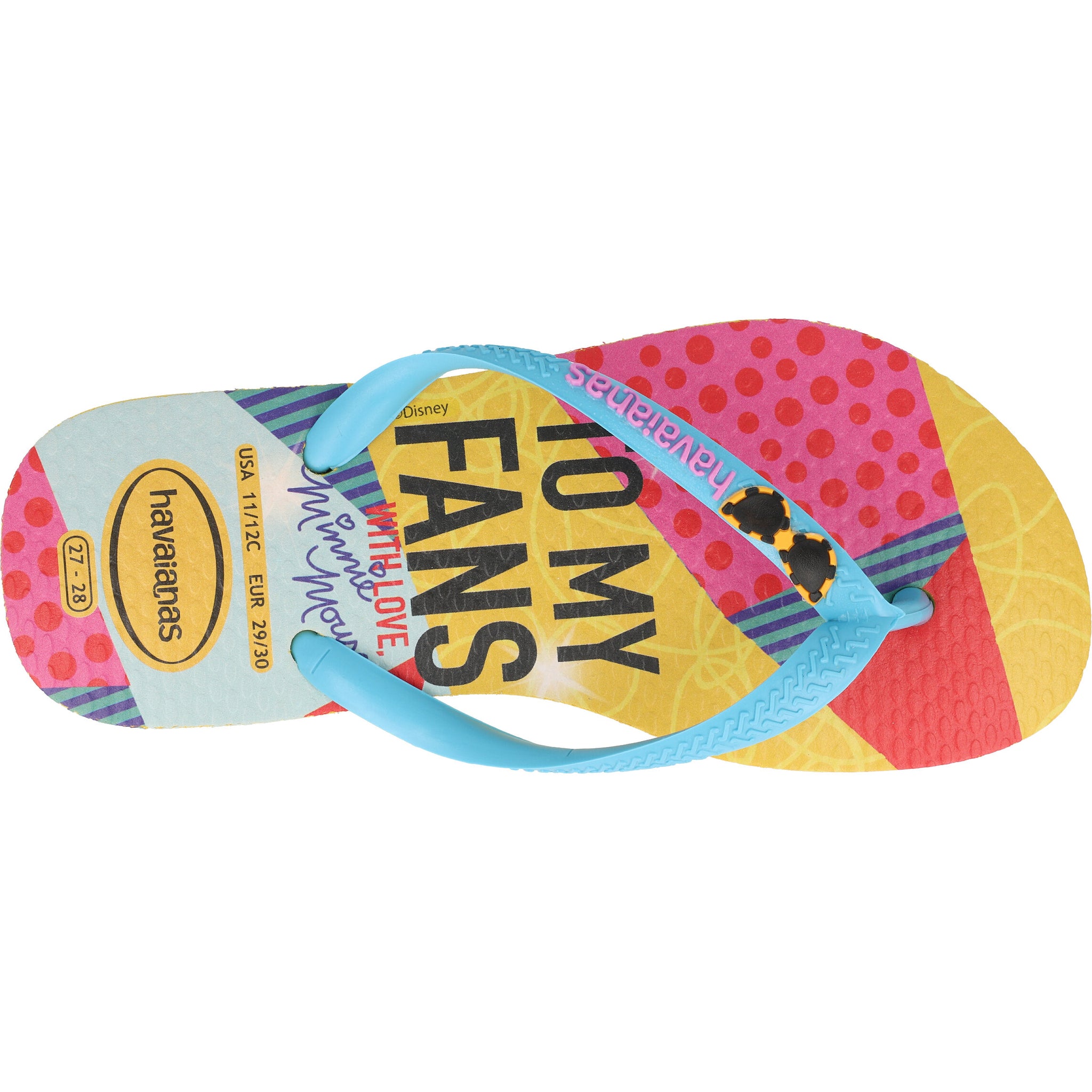 Havaianas Kids Disney Cool Gold Yellow Flip Flops