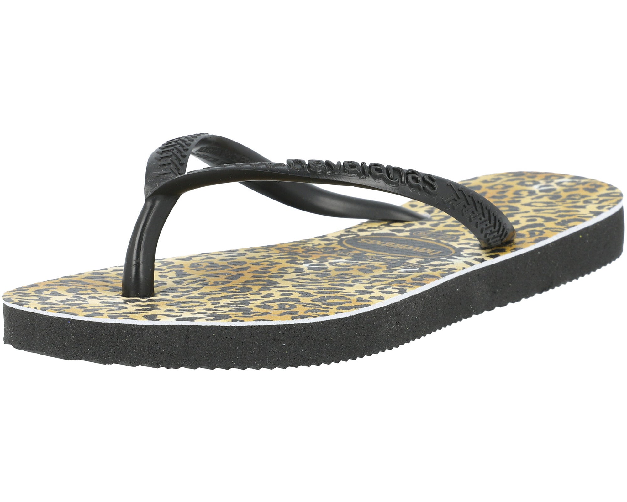 Havaianas Kids Slim Leopard Black Flip Flops